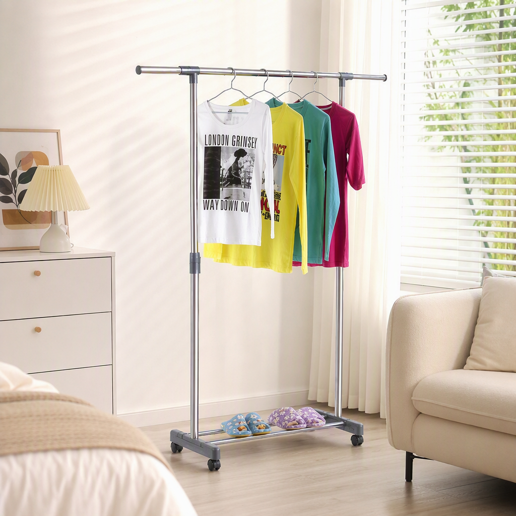 Multi-functional clothes drying rack, household folding clothes drying rack, hanging rack, clothes drying pole, simple clothes hanging rack Item Picture