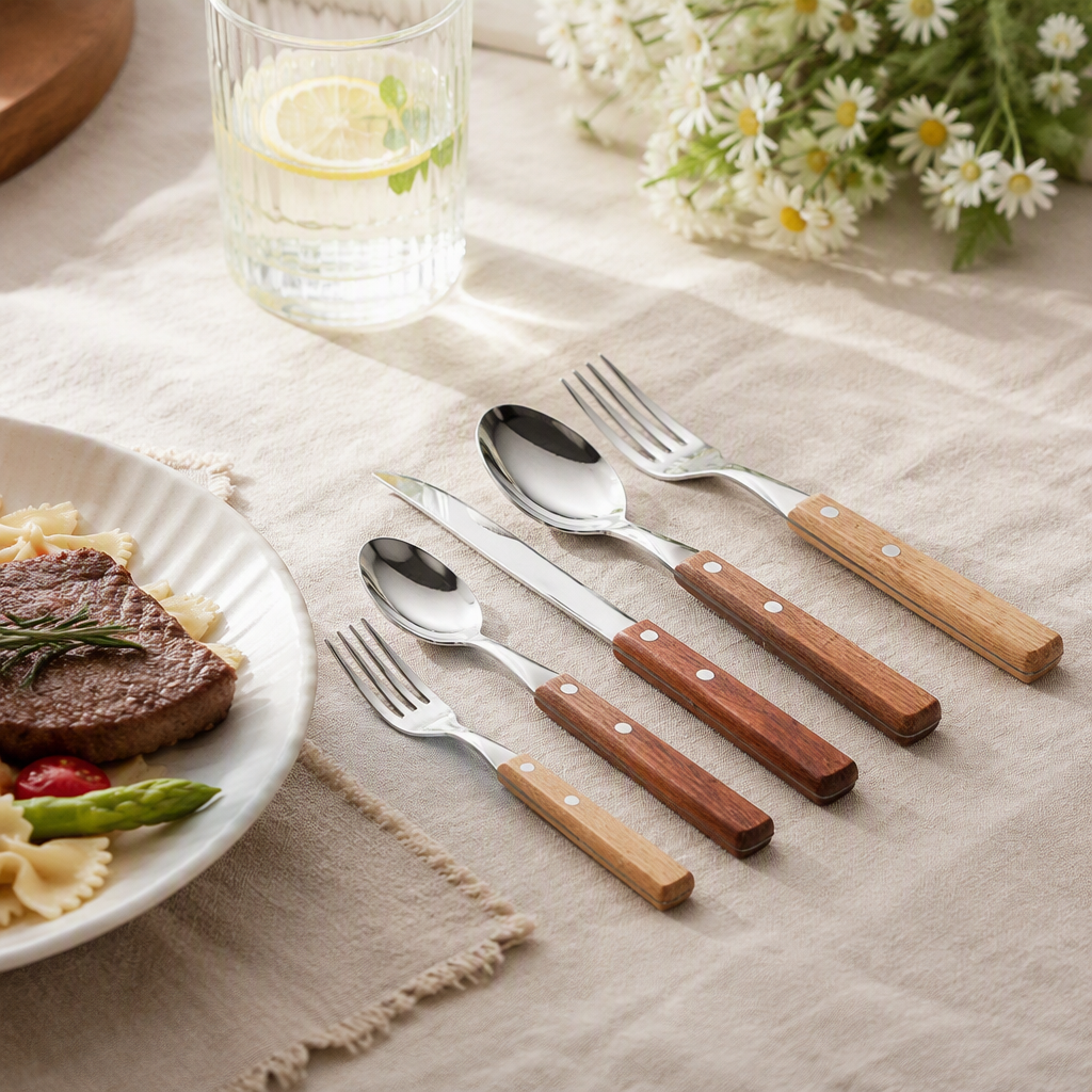 Stainless steel Western-style knife, fork and spoon set, family tableware, Western-style restaurant tableware and table supplies combination Item Picture