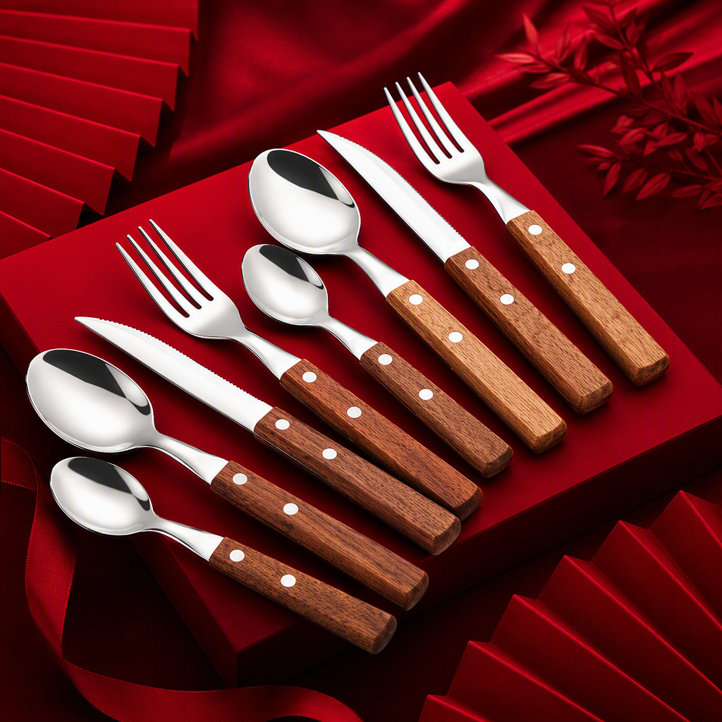 Stainless steel Western-style knife, fork and spoon set, family tableware, Western-style restaurant tableware and table supplies combination Application Scenario