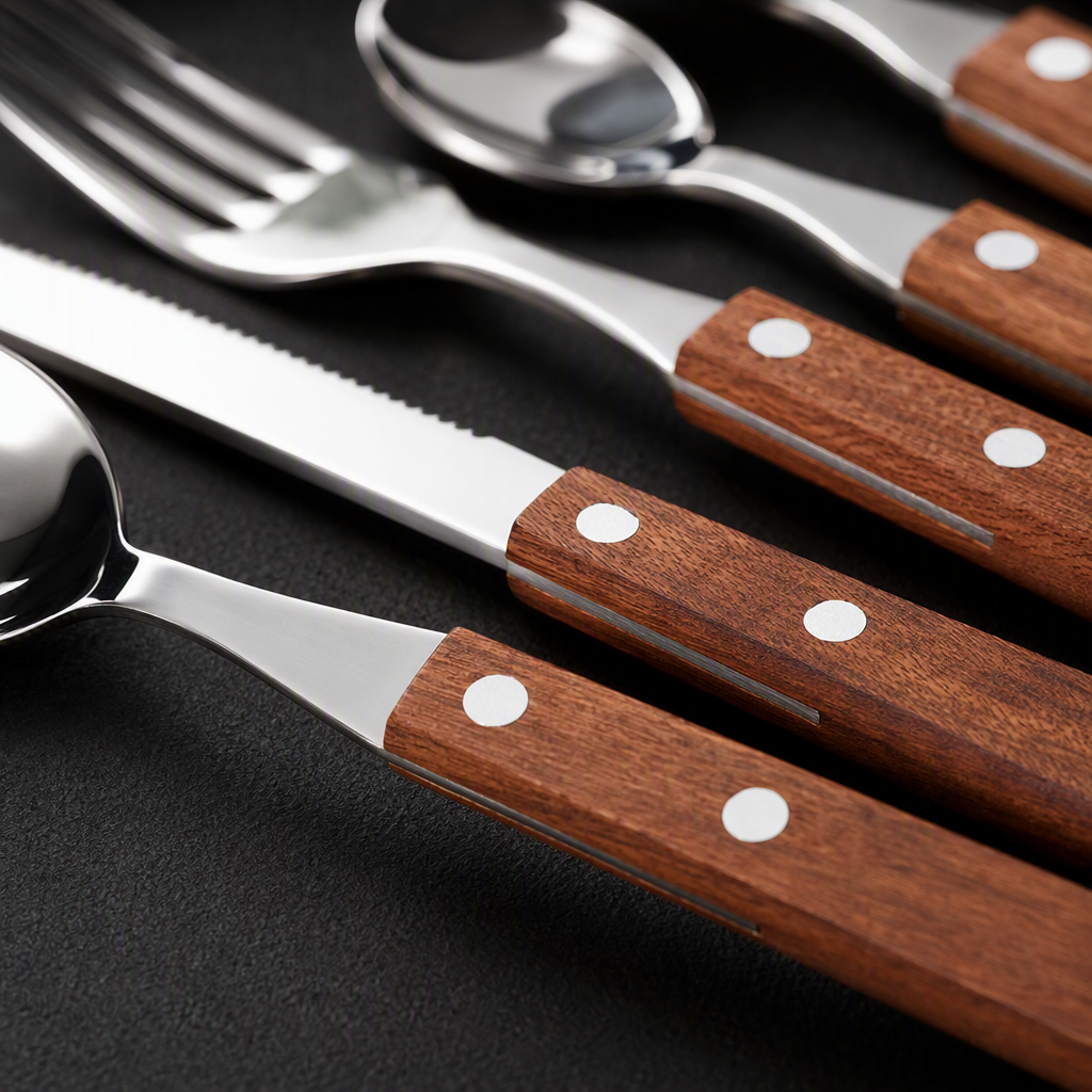 Stainless steel Western-style knife, fork and spoon set, family tableware, Western-style restaurant tableware and table supplies combination