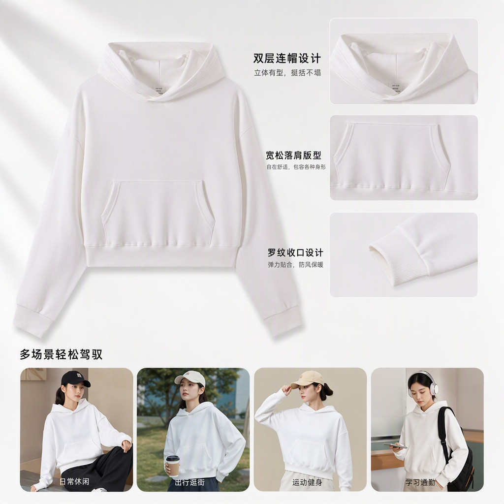 Comfortable and breathable casual sportswear sweatshirts for men and women, spring and autumn styles, trendy and versatile sportswear jackets Item Picture