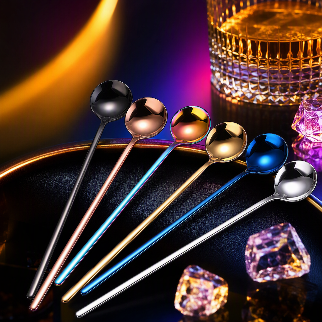 Multi-functional stainless steel spoons, cutlery, kitchenware and simple household tableware set Specification image