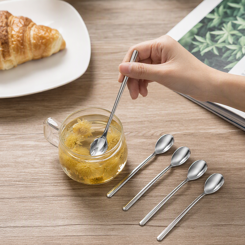 Multi-functional stainless steel spoons and spoons, household tableware, kitchenware, durable and practical restaurant table accessories details Picture