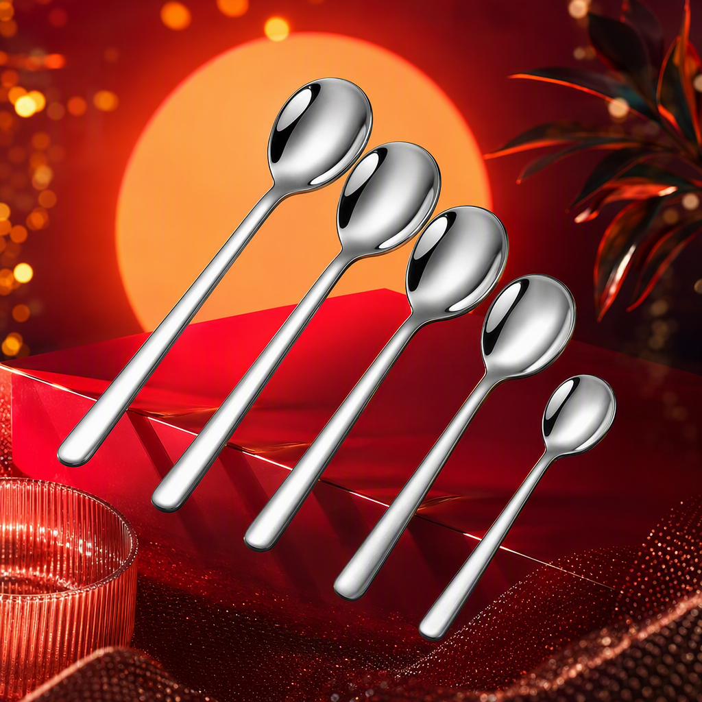 Multi-functional stainless steel spoons and spoons, household tableware, kitchenware, durable and practical restaurant table accessories