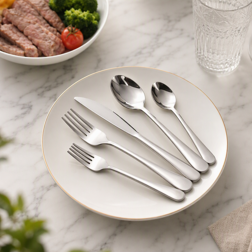 Multi-functional tableware set, knife, fork and spoon combination, portable home, practical kitchen supplies for restaurants and hotels Application Scenario