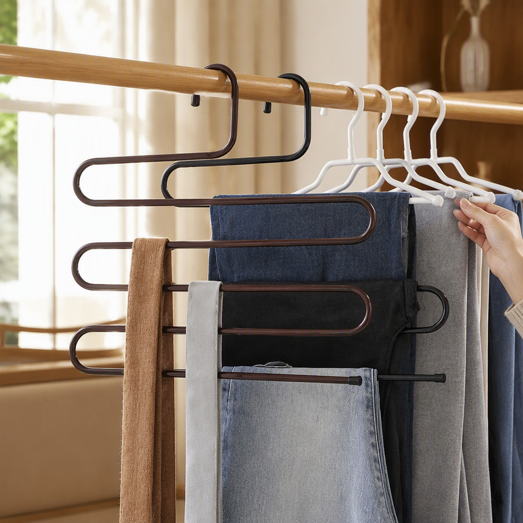 Pantalón multifuncional rack de secado de ropa percha doméstica rack de secado de pantalones suministros de almacenamiento simples y prácticos duraderos Item Picture