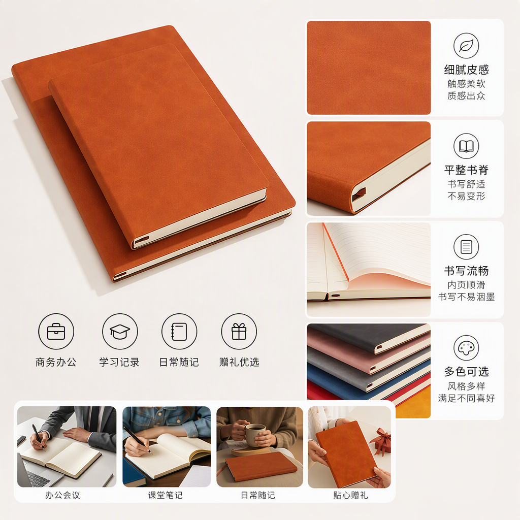 Multi-functional office cultural paper products, notebooks, portable student handbooks, business writing books details Picture