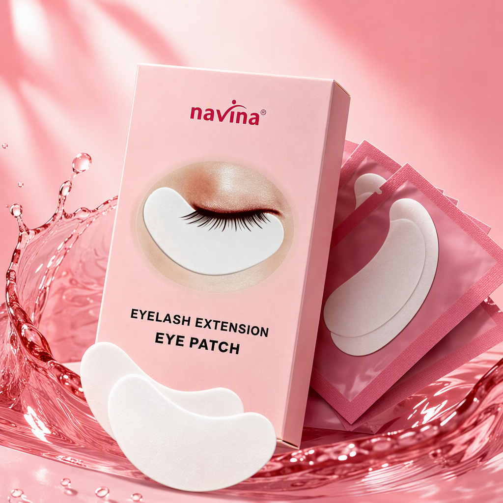 Pink eye patch caja de embalaje varios opcionales hidratación hidratación eye mask patch belleza cuidado de los ojos caja de regalo simple y elegante Specification image