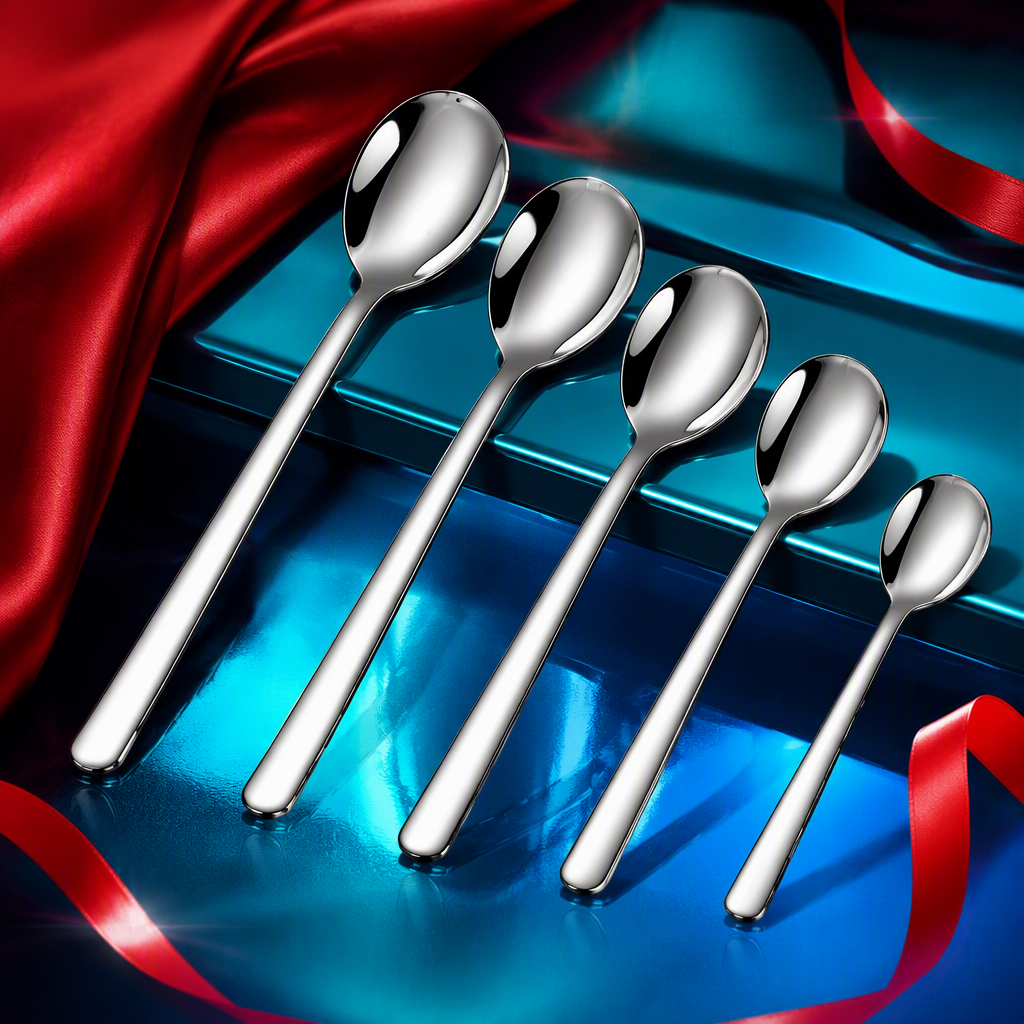 Multi-functional stainless steel soup spoon, spoon and tableware set for kitchenware, portable and practical for home use Application Scenario