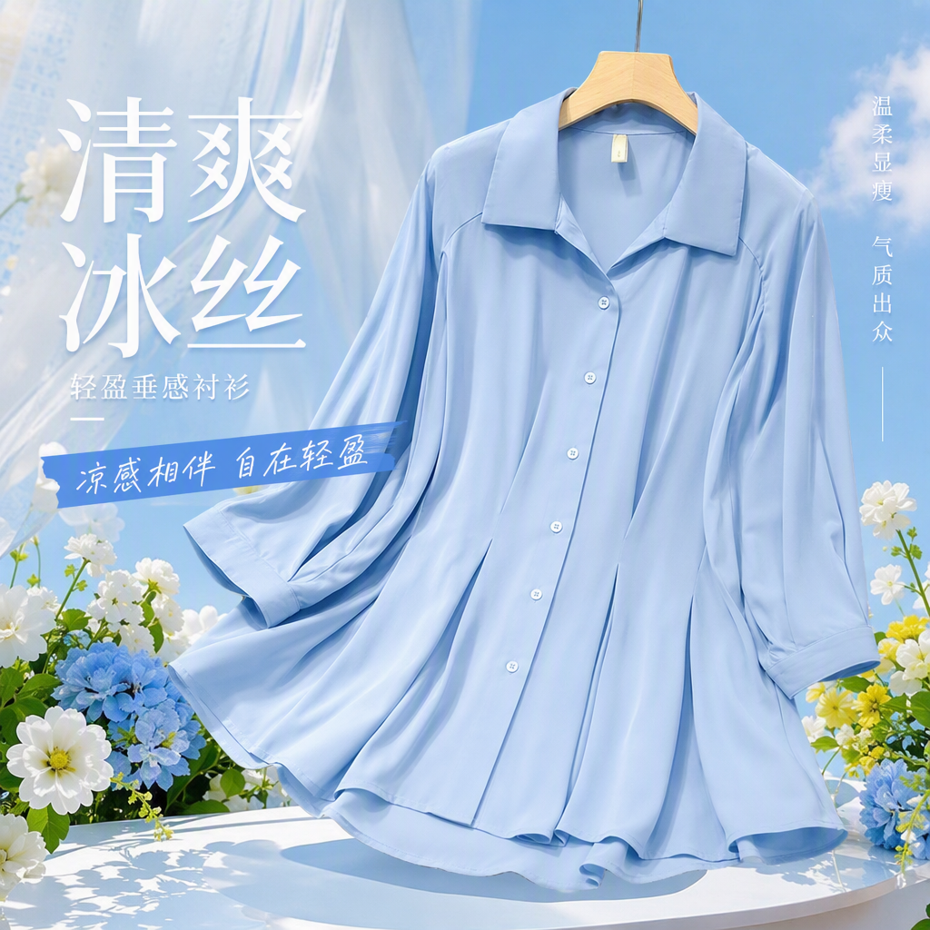 Korean-style simple and versatile solid-color long-sleeved women's shirt, spring and autumn casual loose top, student base shirt details Picture