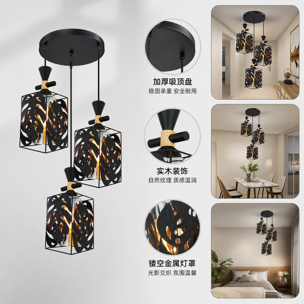 Simple and modern household chandeliers, creative lighting fixtures, lighting for living rooms, dining rooms and bedrooms, warm atmosphere lighting decoration details Picture