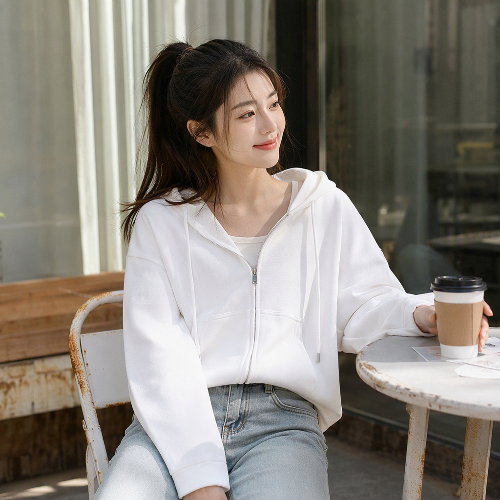 进口舒适休闲卫衣男女宽松百搭秋季运动潮流服装产品图