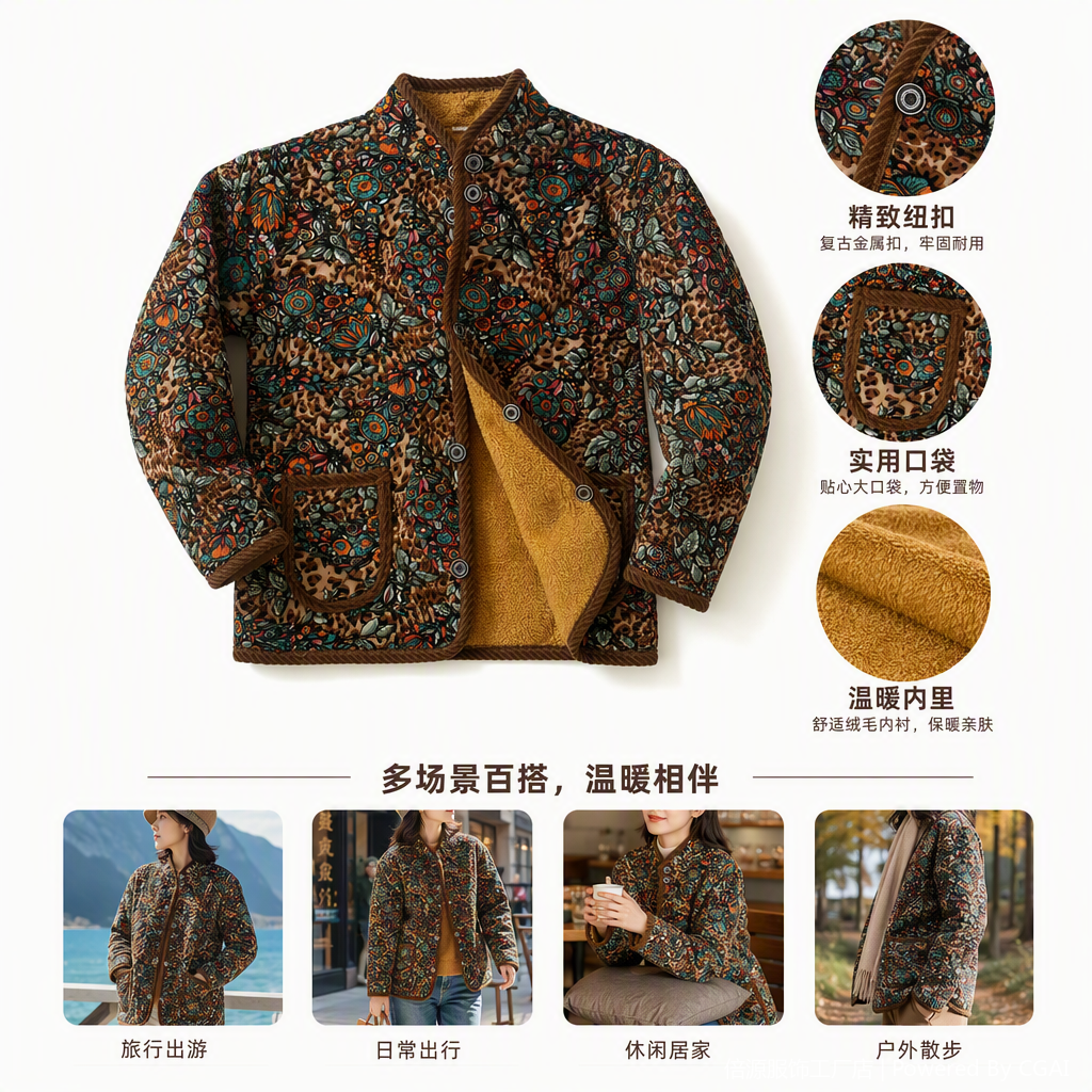 This fashionable and colorful cotton-padded jacket is warm and thick. It's a cute Korean version with a detachable inner liner and an outer jacket for girls and children in winter