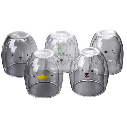 A variety of transparent glass water cups for household daily drinking, creative, simple and heat-resistant office tea cup sets Item Picture