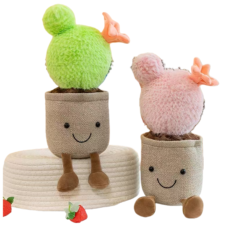 Divertido cactus peluche muñeca rosa verde lindo juguete Item Picture