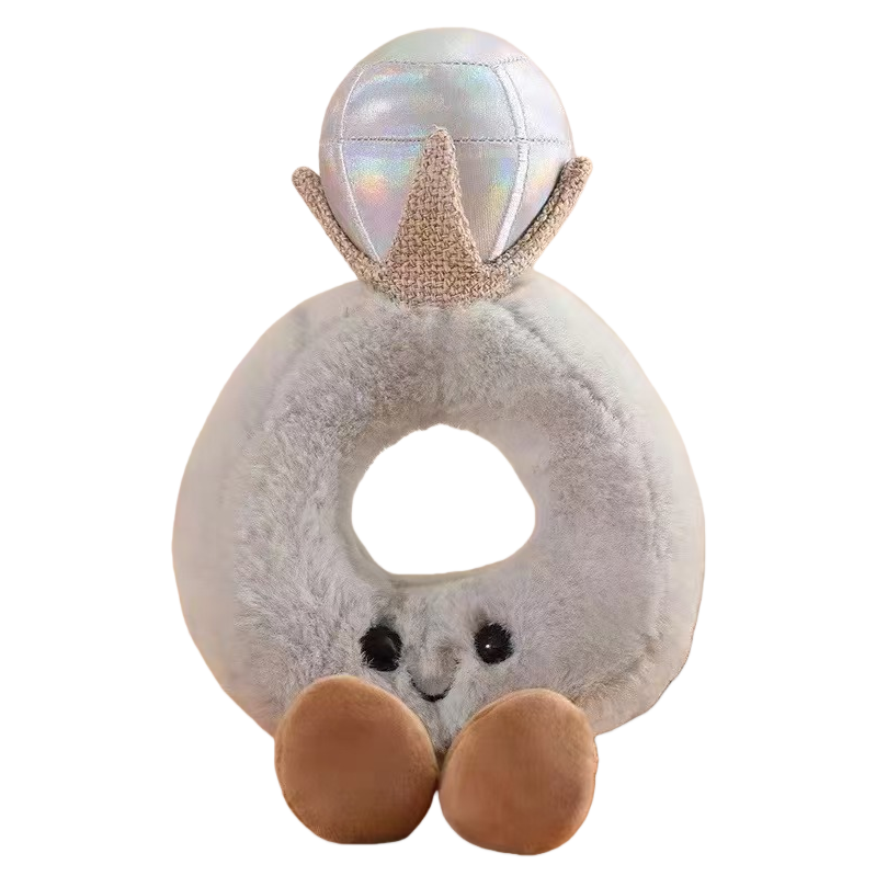 A grey plush ring-shaped doll is a fun toy Item Picture