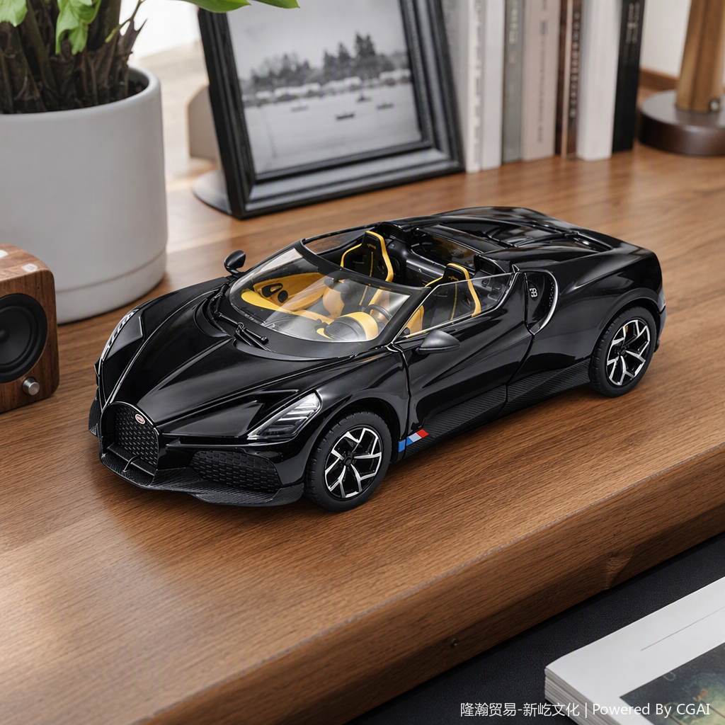 Officially Authorized simulation alloy car model - Bugatti Mistral [1:32 Black] Specification image