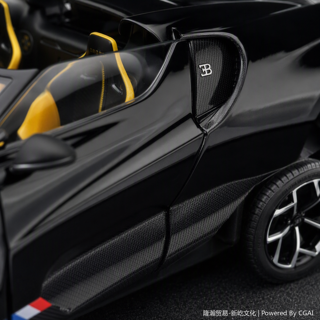 Officially Authorized simulation alloy car model - Bugatti Mistral [1:32 Black] Application Scenario