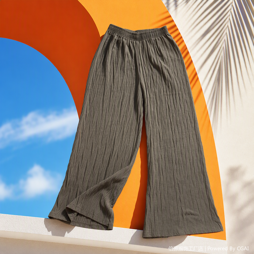 Fashionable and versatile black pleated trousers, slimming and form-fitting casual pants, loose and trendy 9-inch pants for women in spring and autumn Specification image