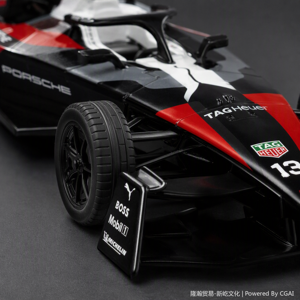 Officially authorized simulation alloy car model - Porsche FORMULA [1:32 Black and Red] Application Scenario