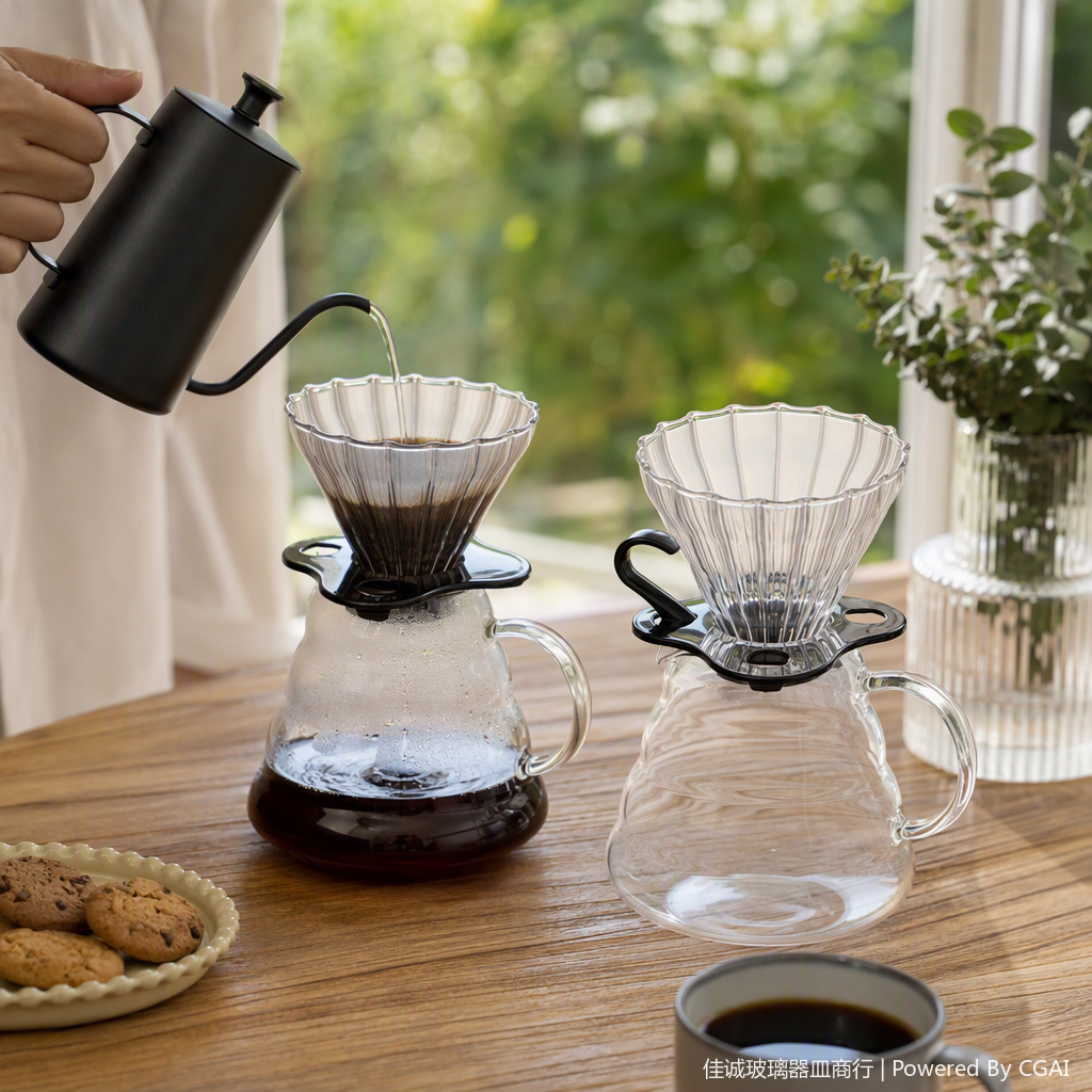 Multi-functional glass coffee pot, household hand-brewed coffee ware, office portable coffee pot, coffee utensils Specification image