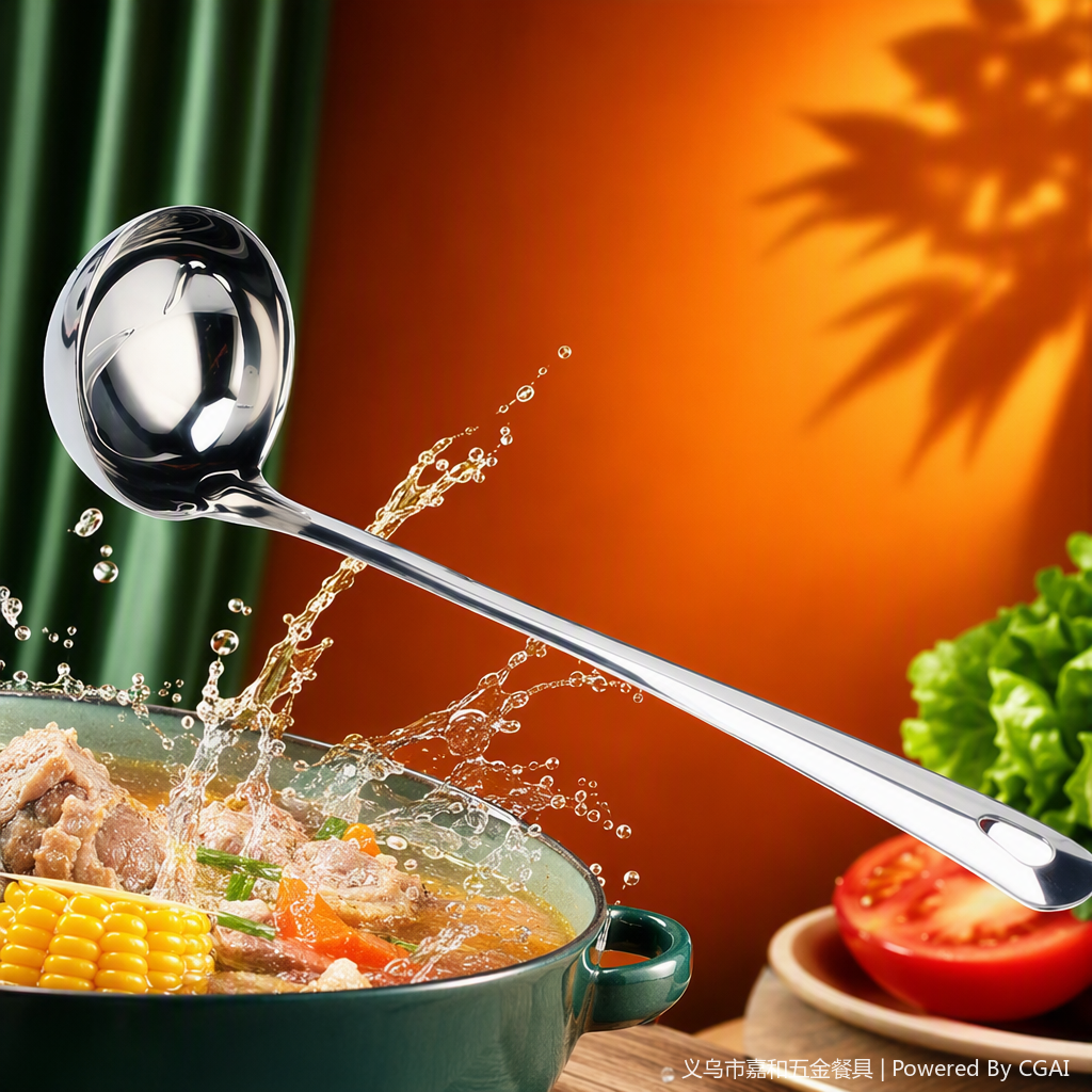 Multi-functional stainless steel spoon and tableware set, soup spoon and soup soup kitchenware, practical and durable for household use Specification image