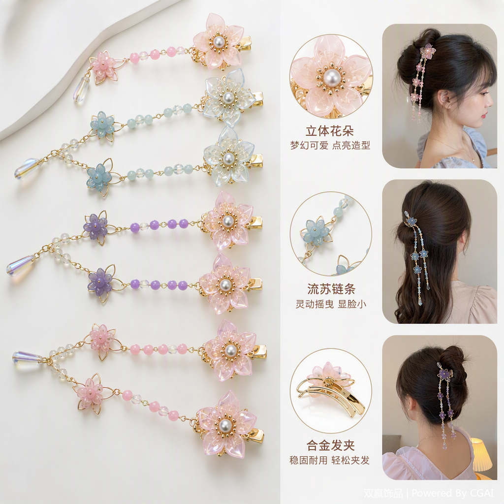 Moda clips para el cabello accesorios para el cabello accesorios para el cabello chica simple clips para el cabello multicolor selección details Picture