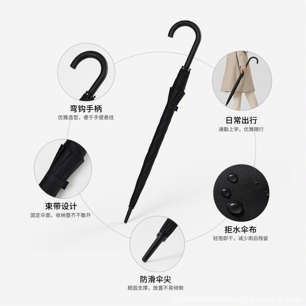 轻盈防风防雨遮阳伞便携折叠多场景适用男女通用