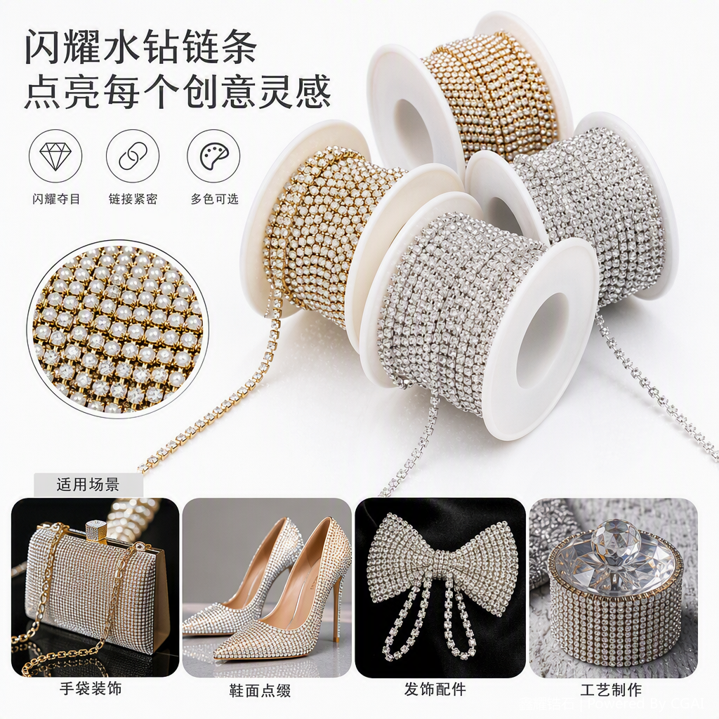 الملحقات اللامعة لحثافات الماس البحري، والملحفات اليدوية، والملحقات، والملحقات Item Picture