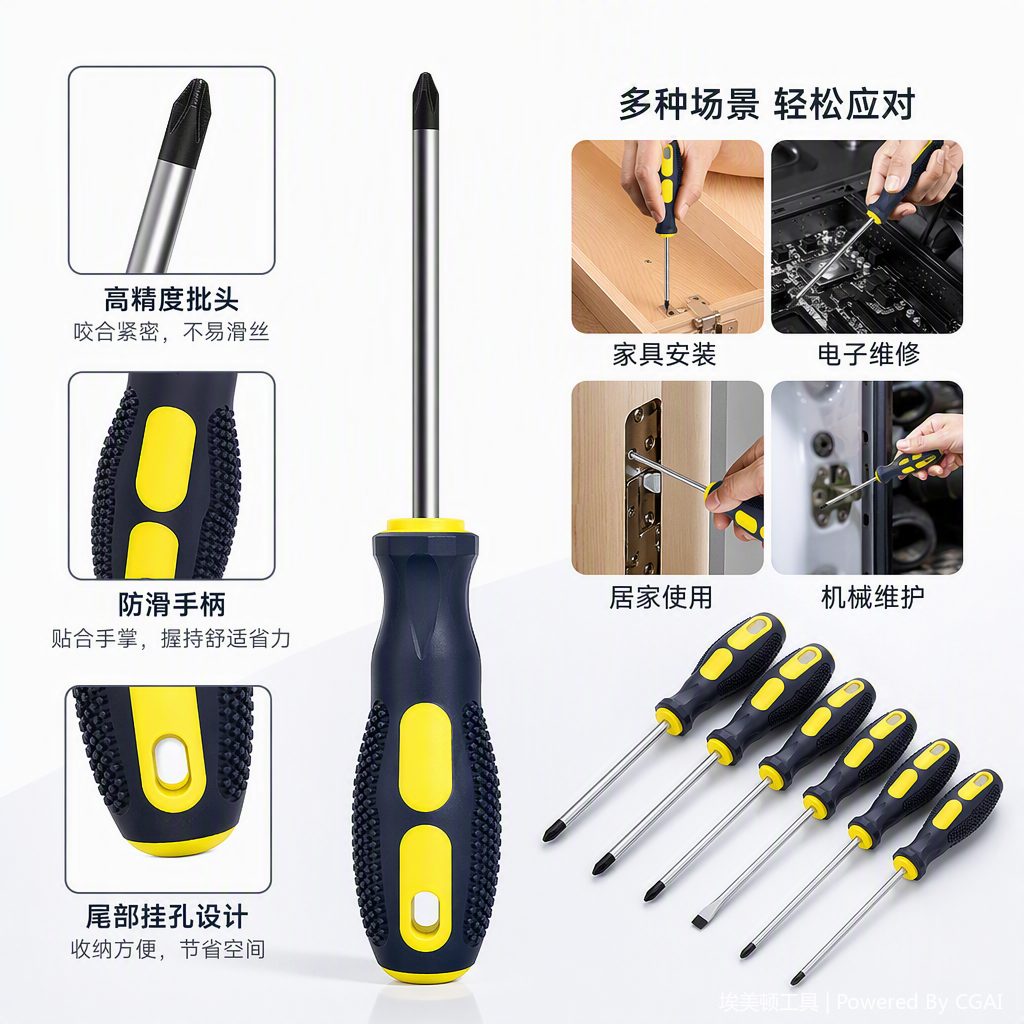 Multi-functional manual screwdriver set, household maintenance tool, screwdriver combination, portable toolbox Application Scenario