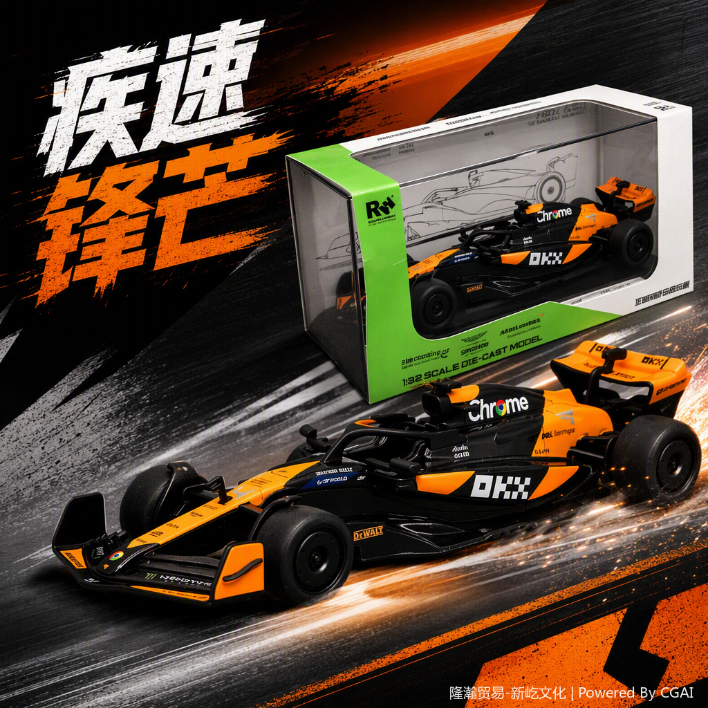 Officially authorized simulation alloy car model - McLaren Formula F1 [1:32 orange]