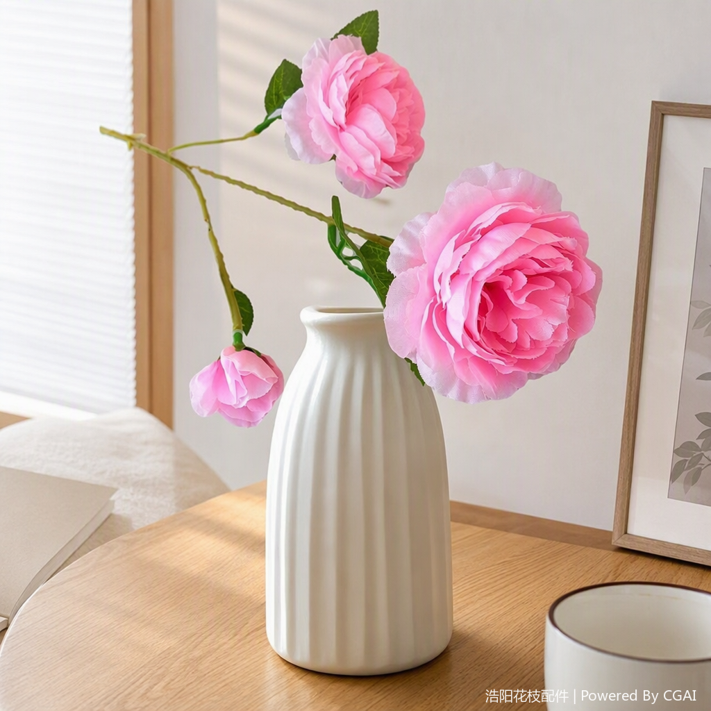 Home decoration faux silk flower art ornaments, living room and bedroom table decorations, home decorations are beautiful and natural