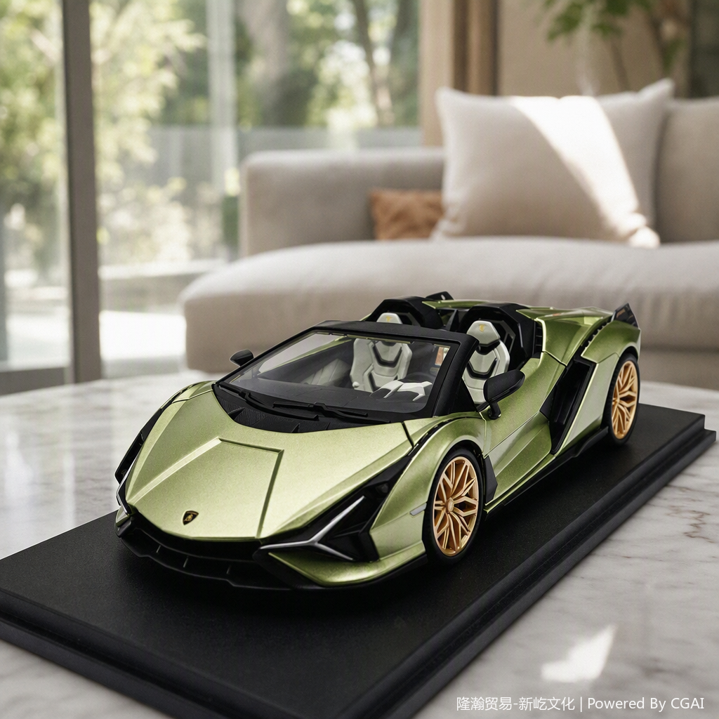 Officially authorized simulation alloy car model - Lamborghini - Lightning [1:32 Green] Specification image