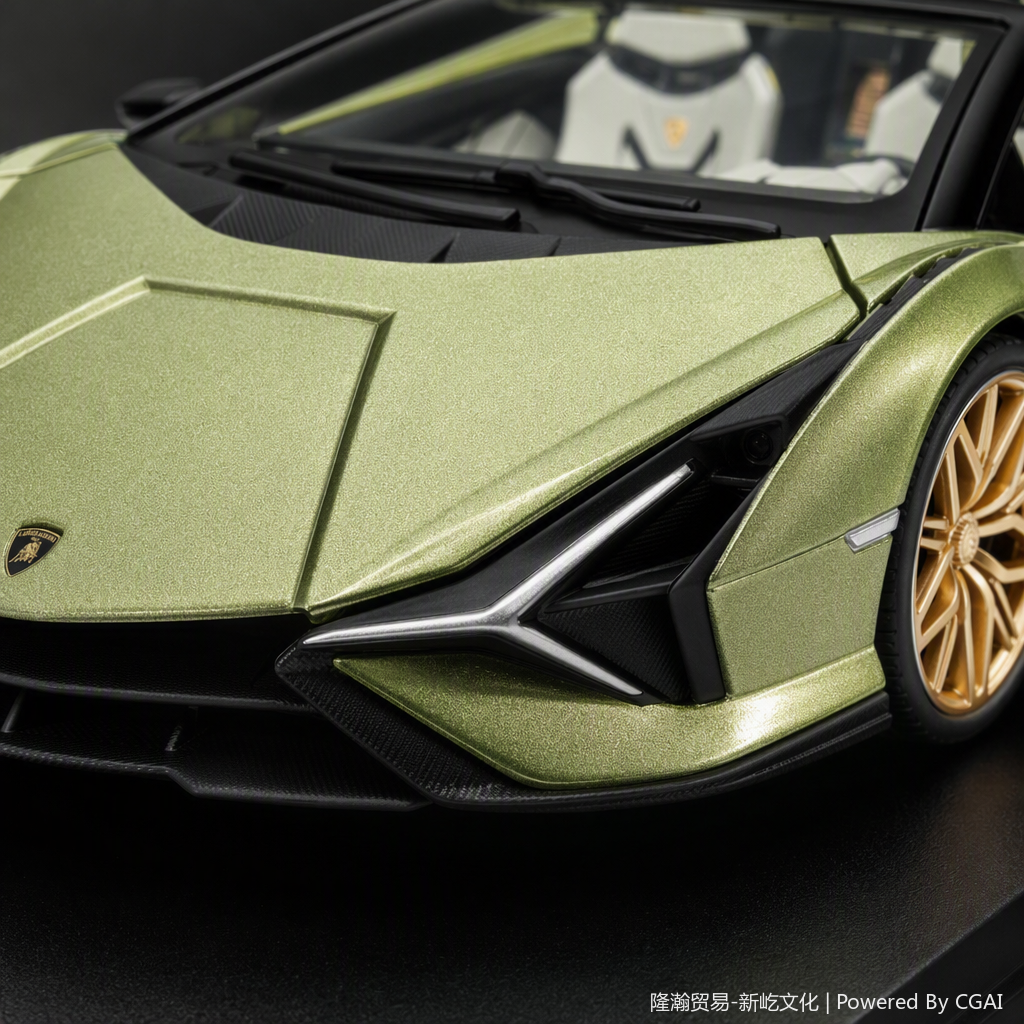 Officially authorized simulation alloy car model - Lamborghini - Lightning [1:32 Green] Application Scenario
