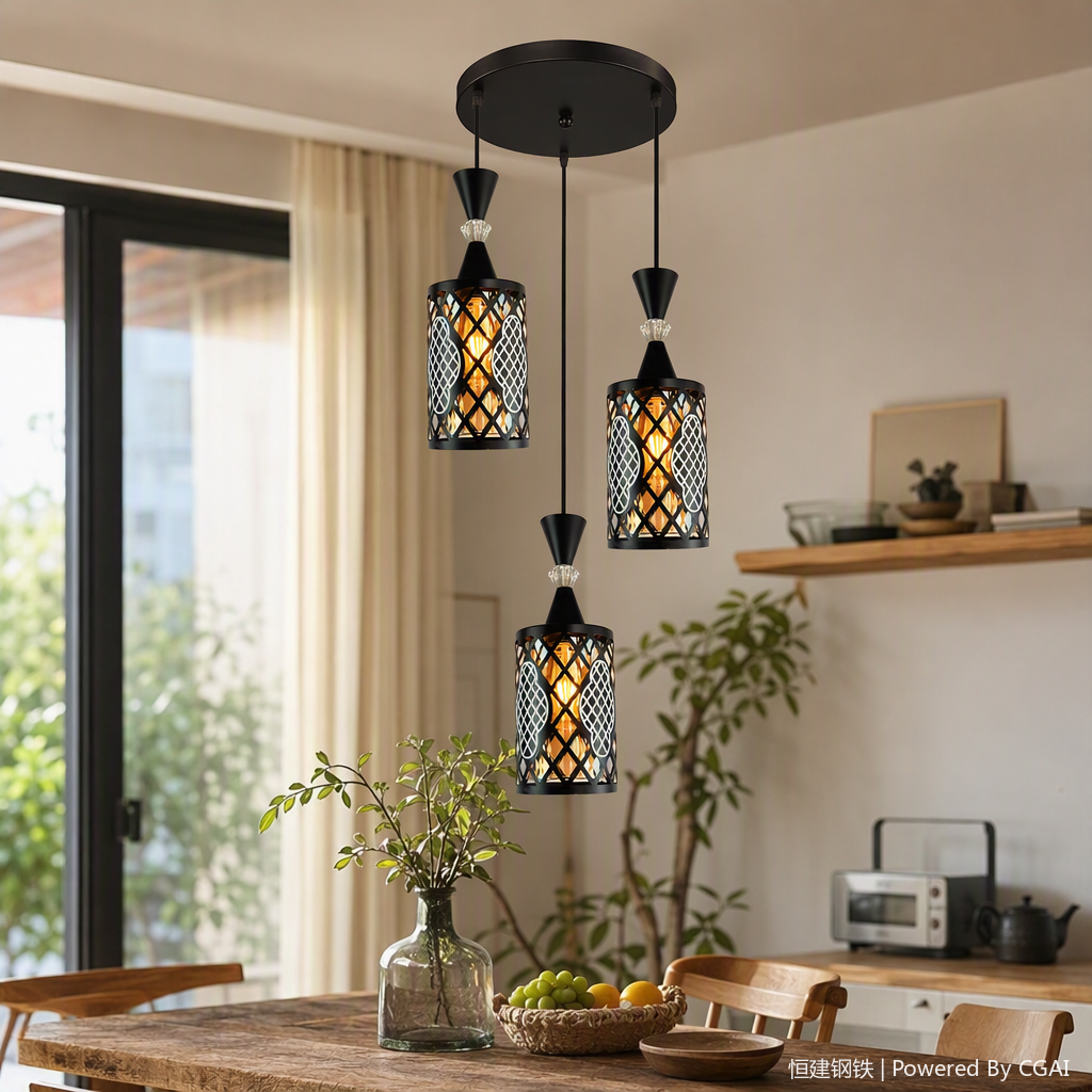 Modern and simple household chandeliers for living room, dining room and bedroom lighting, with a warm and fashionable design style details Picture