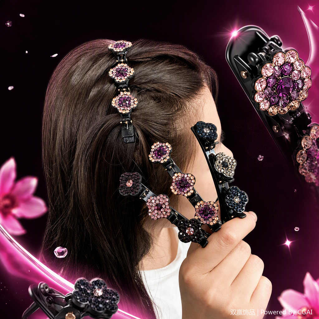 Fashionable hair clips and headwear, simple and versatile hair accessories, trendy hair clips and headwear accessories for girls and students Application Scenario