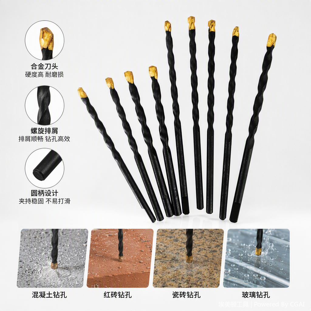 Multi-functional metal drill bit set, household and industrial portable electric drill accessories, wear-resistant and durable tools and consumables Specification image
