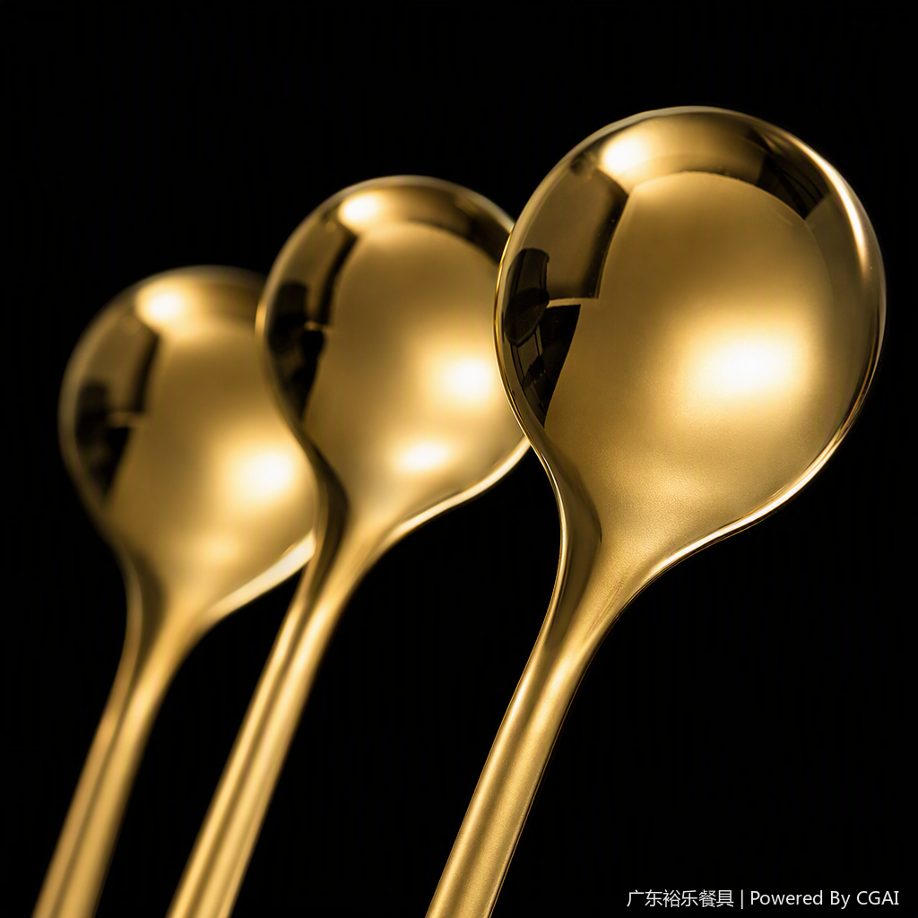 The multi-functional stainless steel spoon, soup spoon, tableware, kitchenware and household tableware set is simple and durable Specification image