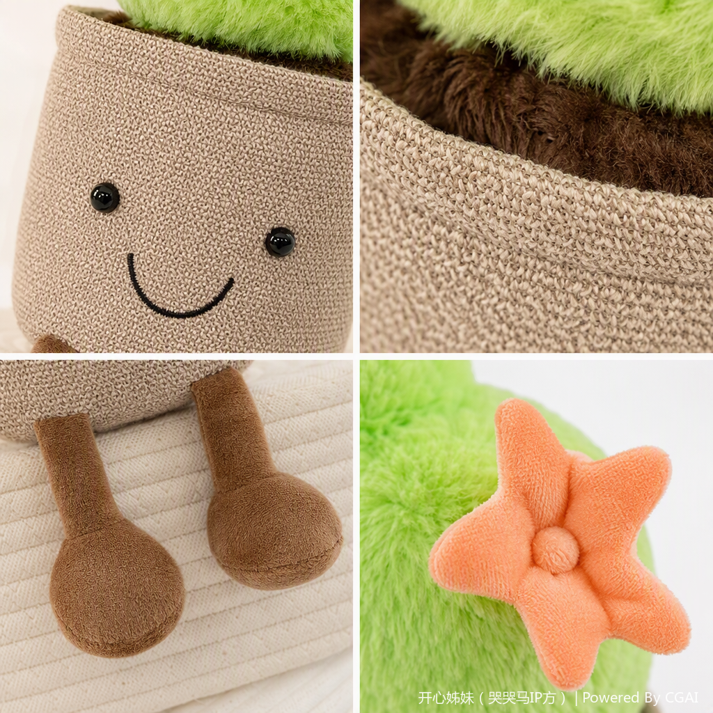 Divertido cactus peluche muñeca rosa verde lindo juguete Application Scenario