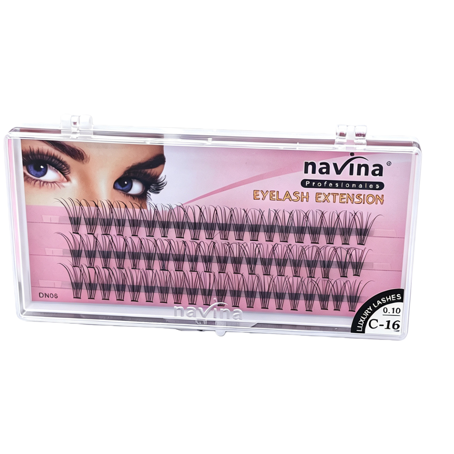 The natural and thick pink packaging false eyelashes are long-lasting and slender, making the makeup look natural and less likely to fall off Item Picture