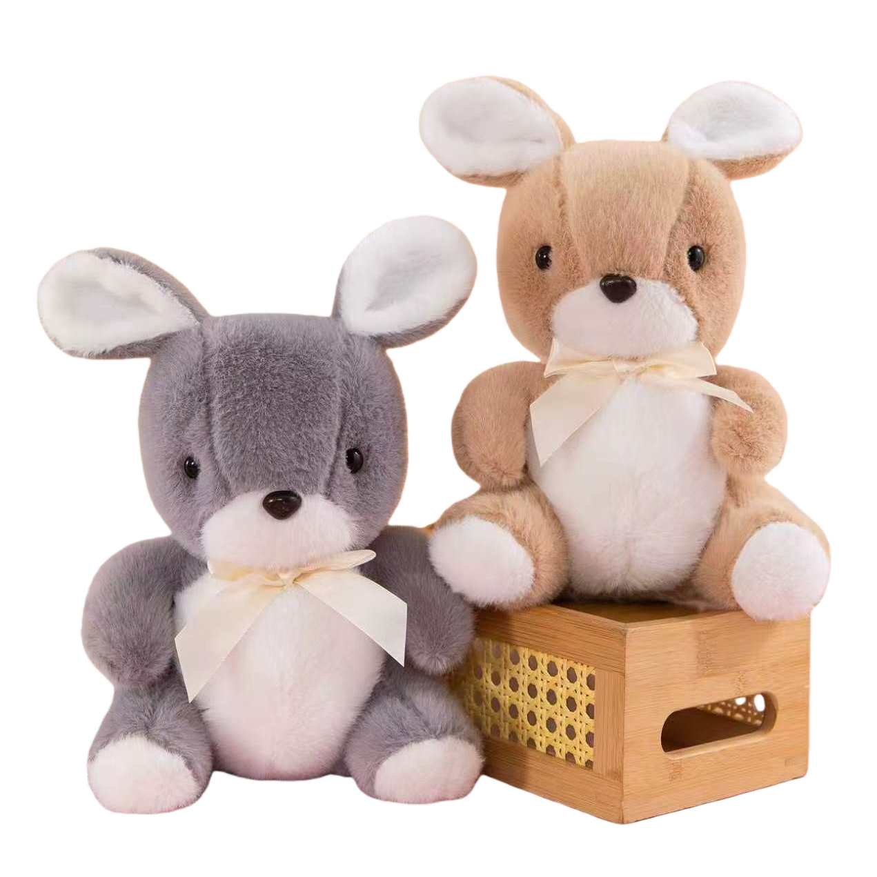 Cute gray-brown plush rabbit dolls, children's toys, throw pillows, fabric dolls, gifts and collectibles Item Picture