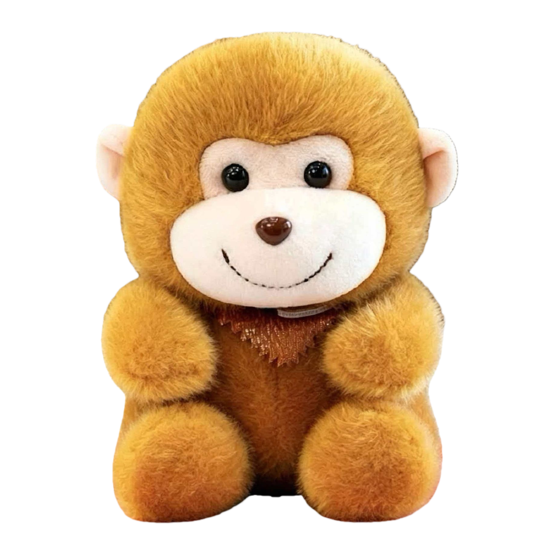 Brown plush monkey doll, Nepalese wool felt simulation cat backpack, 20 cm cultural and creative doll matching clothes Item Picture