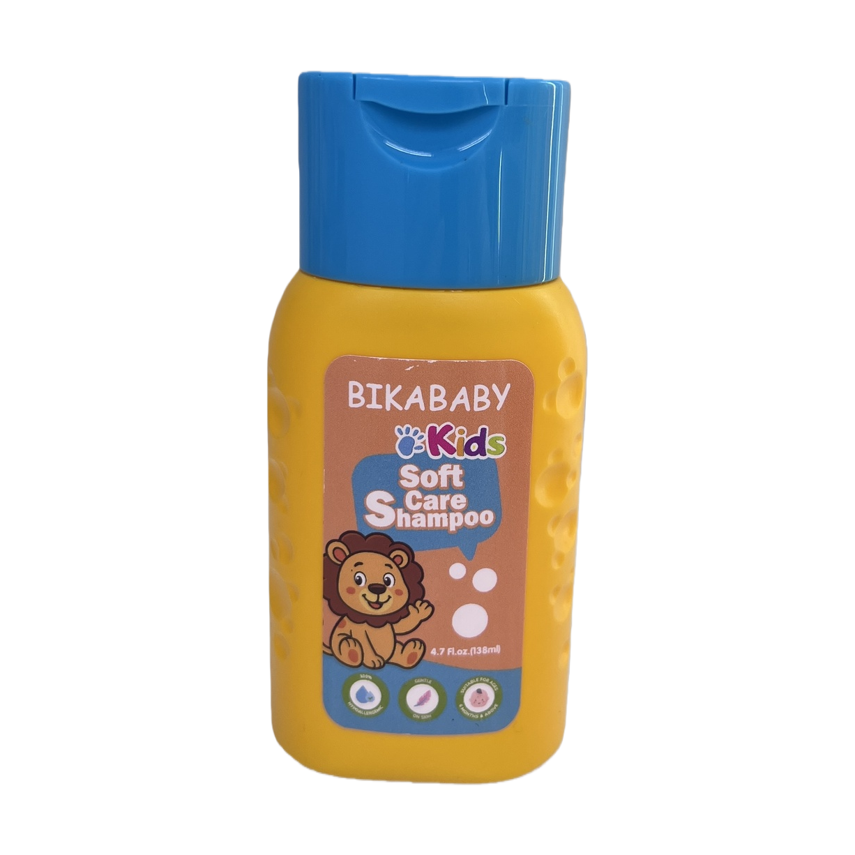 Children's shampoo, specially designed for babies, refreshing and nourishing. Yellow bottle, blue cap, gentle and tear-free formula, suitable for toddler care Item Picture