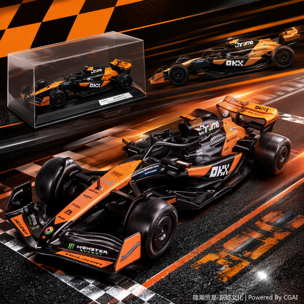 Officially authorized simulation alloy car model - McLaren Formula F1 [1:18 orange]