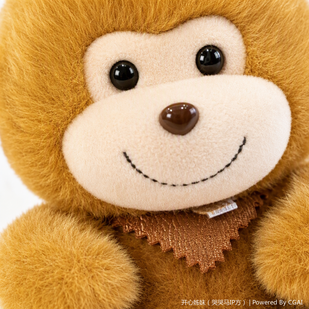Brown plush monkey doll, Nepalese wool felt simulation cat backpack, 20 cm cultural and creative doll matching clothes Application Scenario