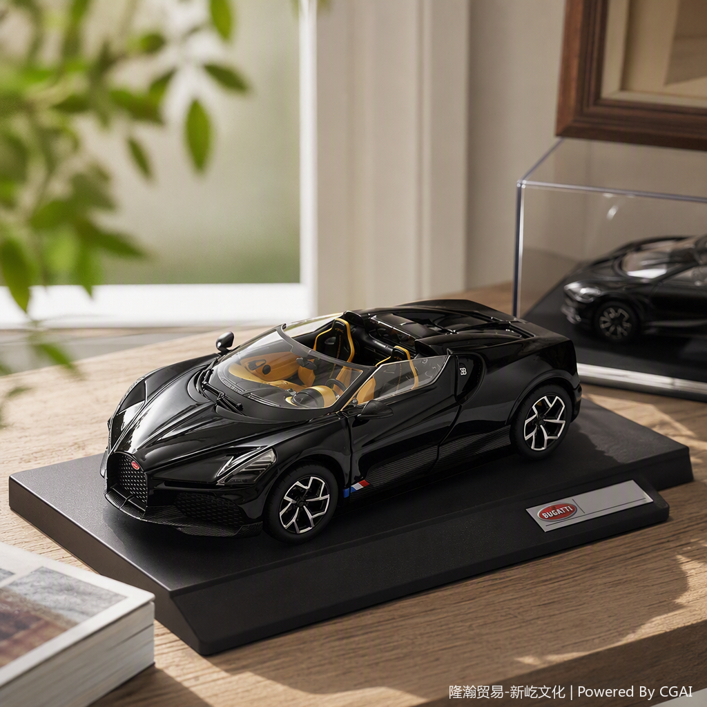Officially authorized simulation alloy car model - Bugatti Mistral [1:24 Black] Specification image