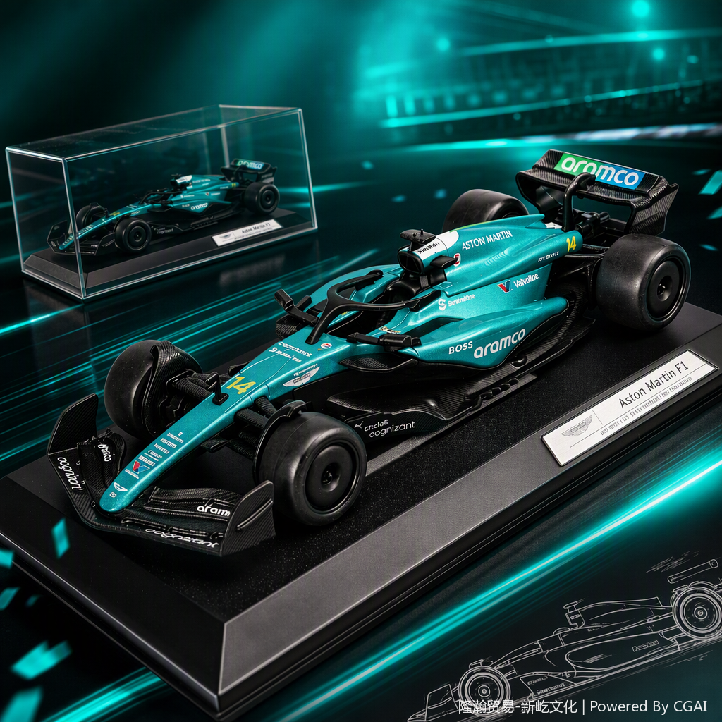 Officially authorized simulation alloy car model - Aston Martin Formula F1 [1:18 Green]