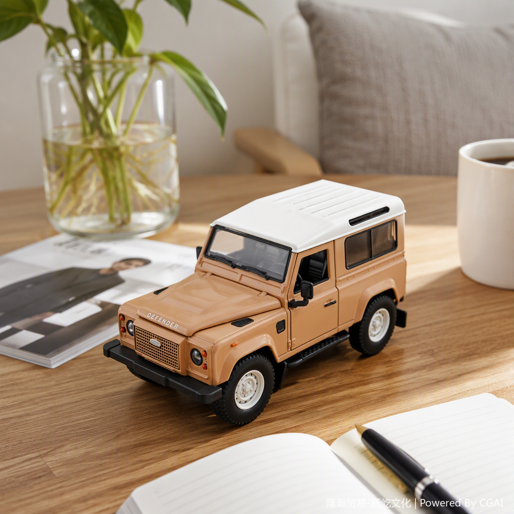 Officially authorized simulation alloy car model - Land Rover Classic Defender [1:24 Brown] Specification image