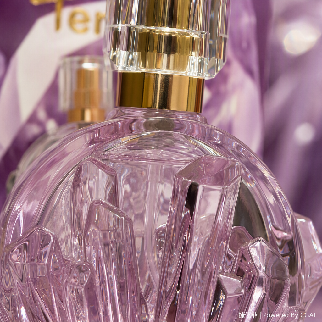 زجاجة العطر الوردية المصنوعة من البلور هي عطر جميلة من سيدة الأزياء Application Scenario
