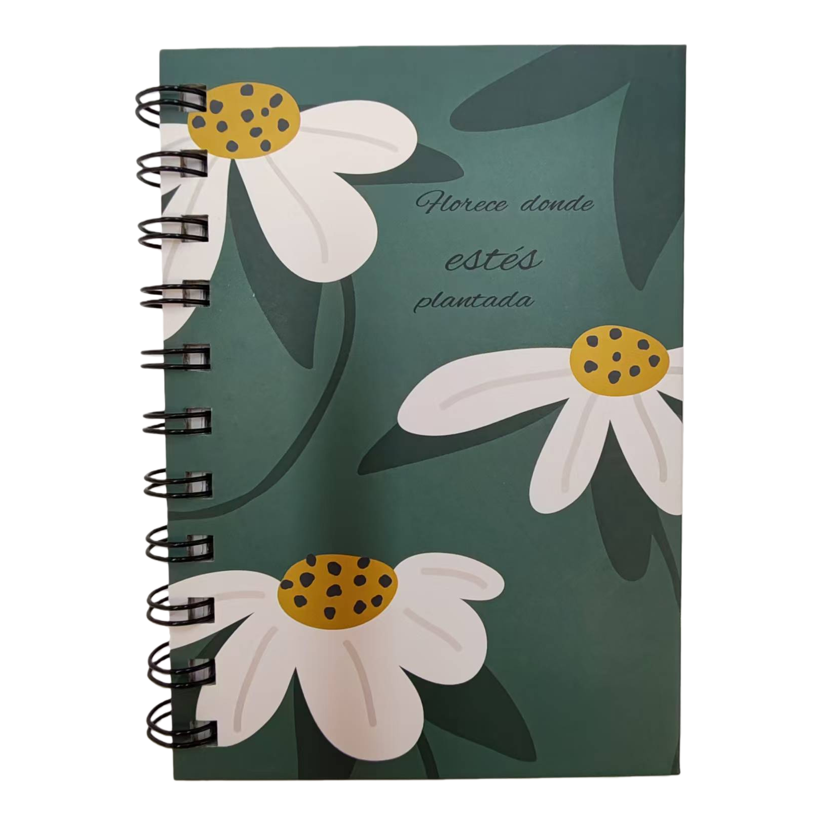 Easthu paper A6 vintage tinta verde daisy pequeño cuaderno de notas de impresión artística Item Picture